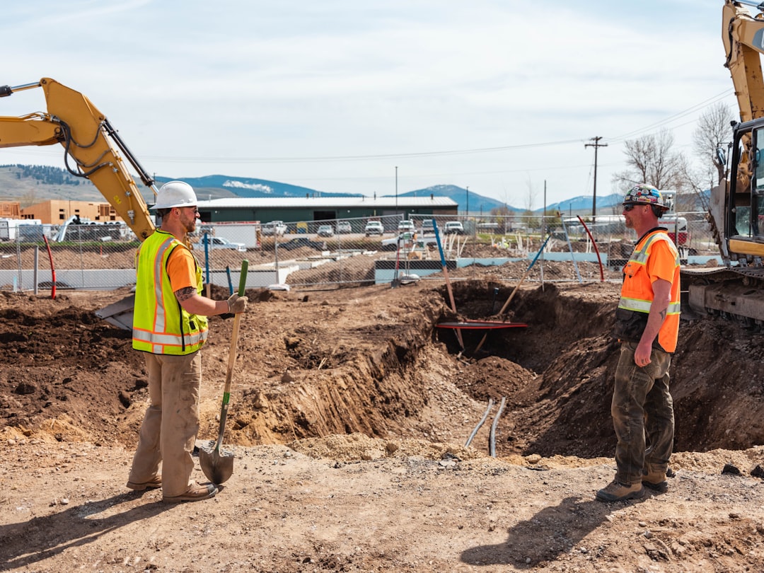 Sewer line replacement excavation at a Victoria BC property
